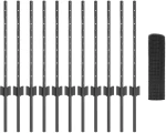 vidaXL Φράκτης Welded Wire με 11 U Posts Γκρι 0.6x25 μ Ατσάλι