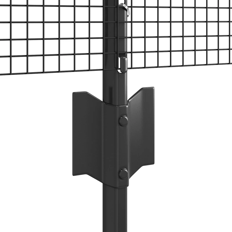 vidaXL Φράκτης Welded Wire με 11 U Posts Γκρι 0.6x25 μ Ατσάλι