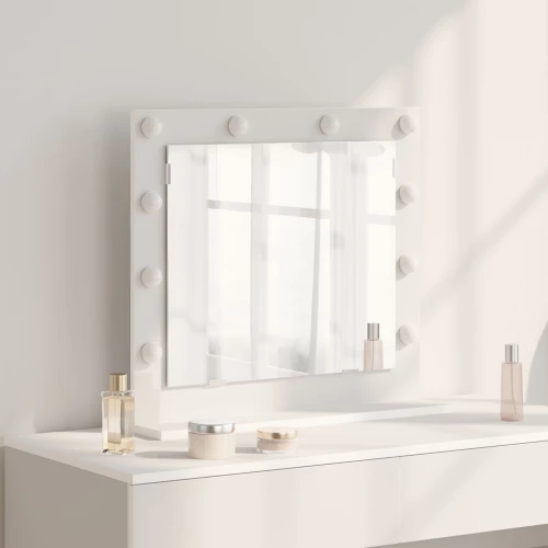 vidaXL Καθρέφτης Vanity με LED Φώτα Λευκό 60x55x18 εκ.