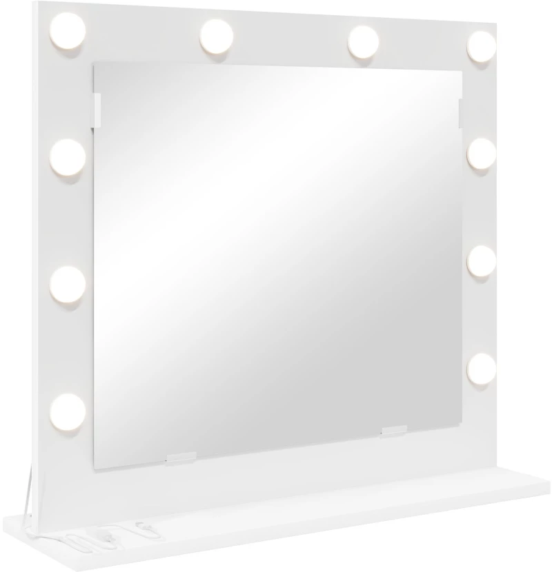 vidaXL Καθρέφτης Vanity με LED Φώτα Λευκό 60x55x18 εκ.