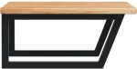 vidaXL Ράφι Νιπτήρα Τοίχου από Ατσάλι / Μασίφ Ξύλο Δρυός