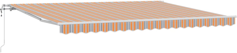 vidaXL Ανασυρόμενη τέντα με ριγέ μοτίβο 450x300 εκ.
