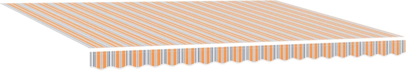 vidaXL Ανασυρόμενη τέντα με ριγέ μοτίβο 450x300 εκ.
