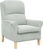 vidaXL Ανοιχτό Γκρι Πολυθρόνα Ανοιχτό γκρι Ύφασμα με ξύλινες βάσεις
