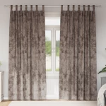 vidaXL κουρτίνες βελούδου 2 τεμ με μάτια Καφέ 245x140 εκ.