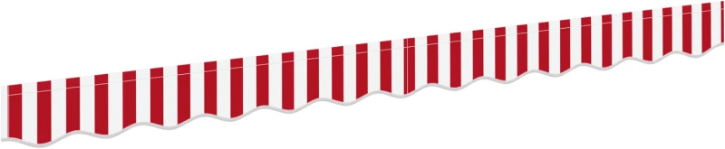 vidaXL Τέντα Βαλάνς για Σκεπή 2.5 μ Κόκκινη και Λευκή