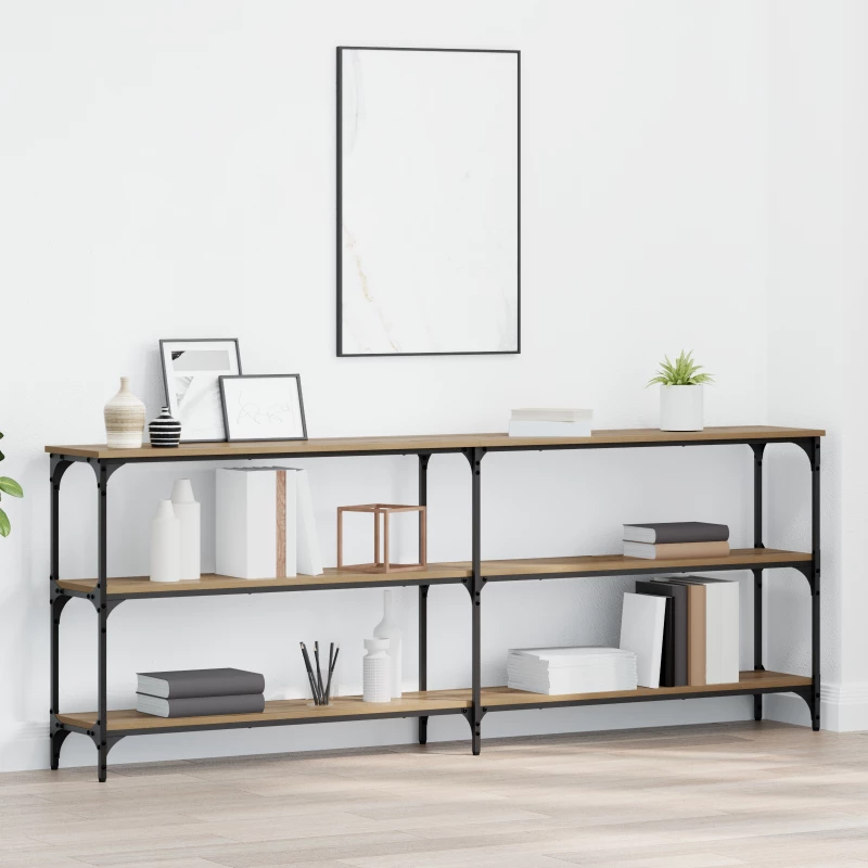 vidaXL Τραπέζι Κονσόλας Ξύλο Δρυός 200x29x75 εκ. Σχεδιασμένο Ξύλο