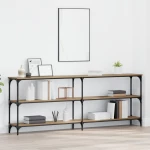 vidaXL Τραπέζι Κονσόλας Ξύλο Δρυός 200x29x75 εκ. Σχεδιασμένο Ξύλο
