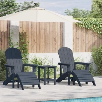 Καρέκλες Adirondack vidaXL 2 τμχ Ναυτικό μπλε HDPE, Καρέκλα Adirondack vidaXL Ναυτικό μπλε HDPE