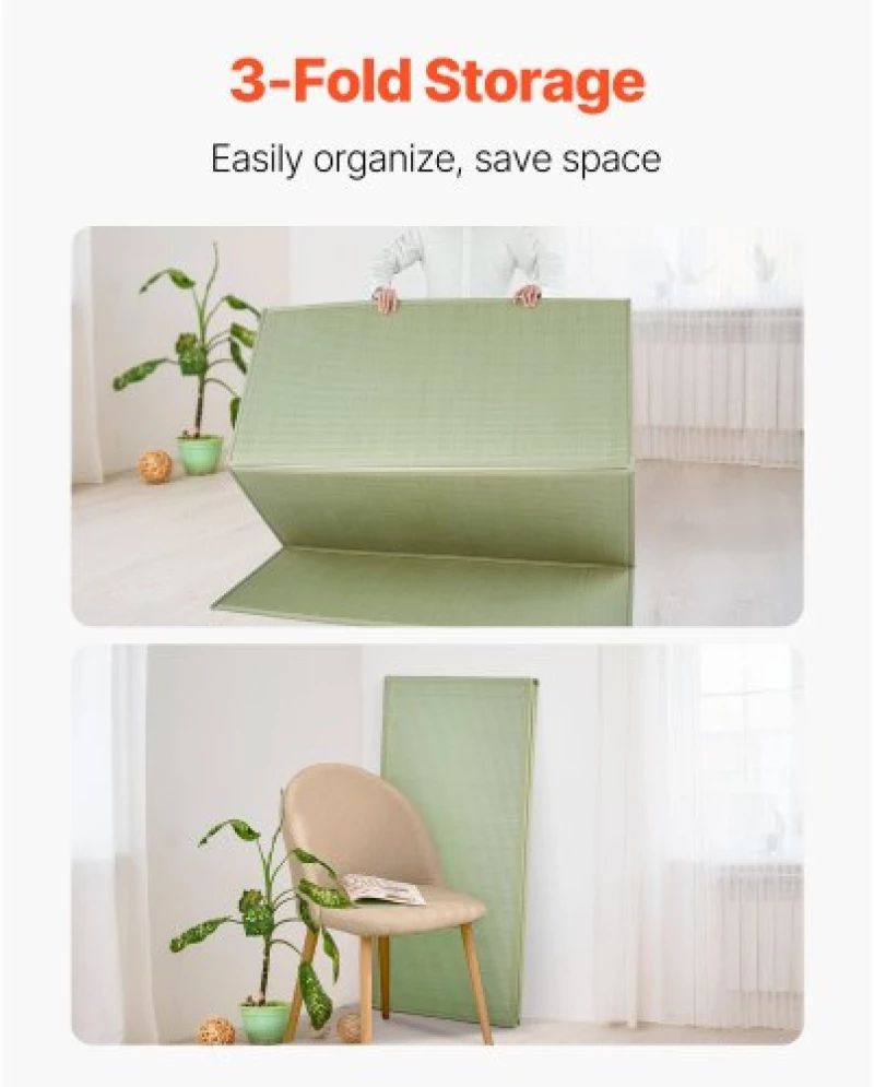 VEVOR Japanese Tatami Mat King Foldable & Non-Slip Rush Grass Tatami Mattress