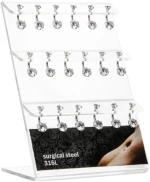 Σκουλαρίκι αφαλού Stainless Steel Zircon