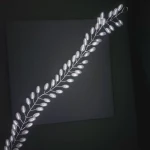 Νυφικό headpiece με οβαλ πέρλες 32 cm