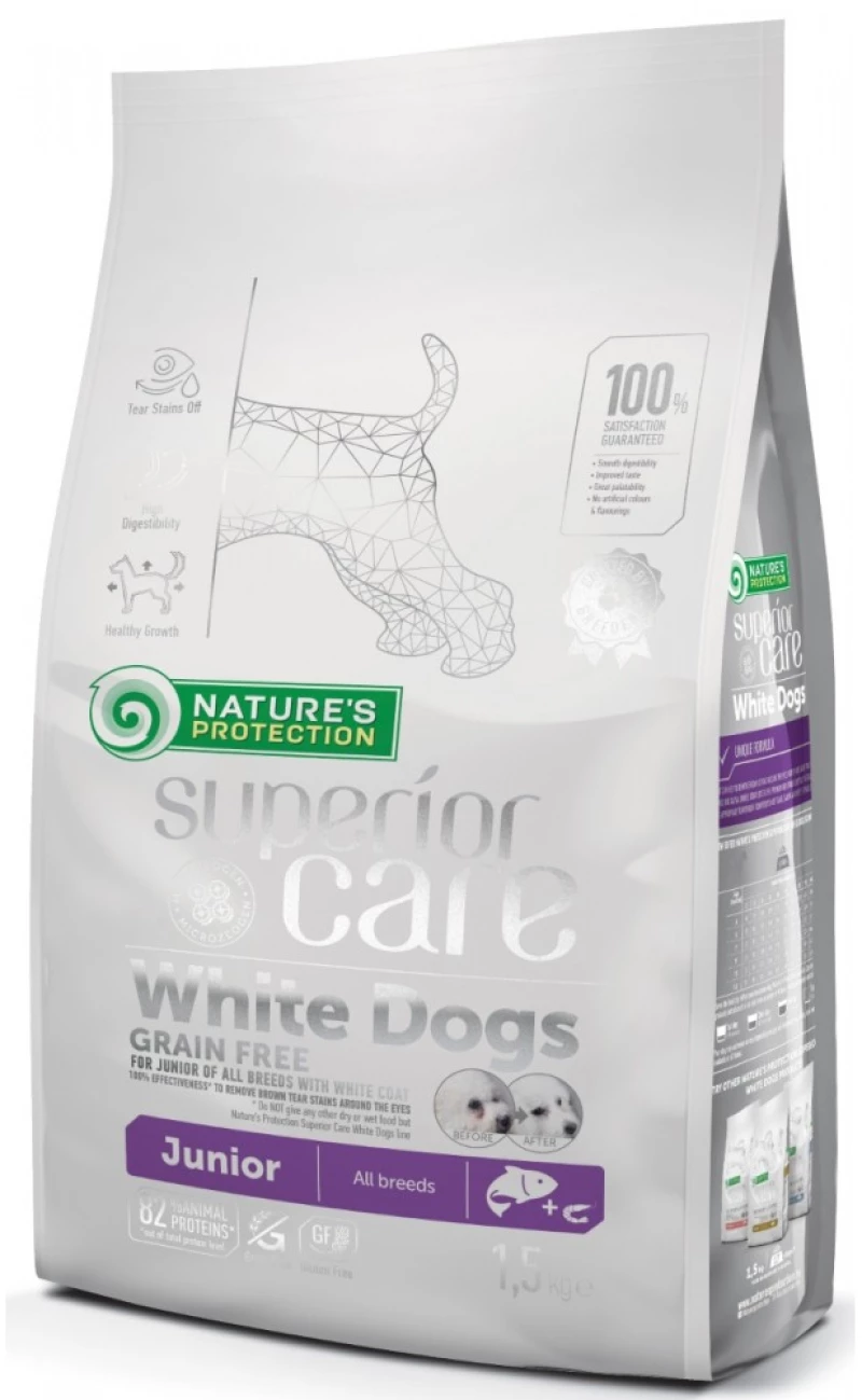 NATURE'S PROTECTION SUPERIOR CARE WHITE DOG ALL BREED JUNIOR ΣΟΛΟΜΟΣ - 1.5KG