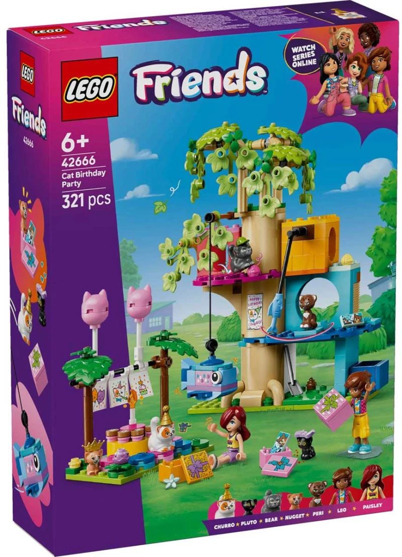 LEGO 42666 - LEGO FRIENDS - Cat Birthday Party & Tree House