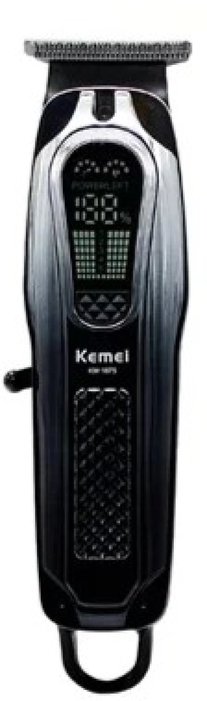 Kemei Επαναφορτιζόμενη Κουρευτική Μηχανή με Οθόνη LCD KM-1675 - Μαύρο