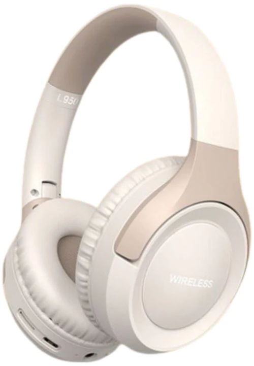 Ασύρματα Bluetooth Ακουστικά Over-Ear με Υποδοχή TF, Μικρόφωνο και Αναδιπλούμενο Σχεδιασμό L950 - Μπεζ