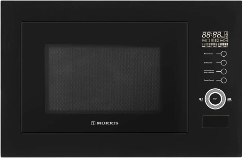Morris B6128MW Εντοιχιζόμενος Φούρνος Μικροκυμάτων με Γκριλ Μαύρος 25 λίτρα