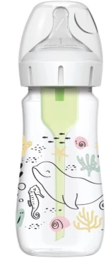 Dr. Brown's Natural Flow® Options+™ Πλαστικό Μπιμπερό Με Φαρδύ Λαιμό 270ml. Φάλαινα