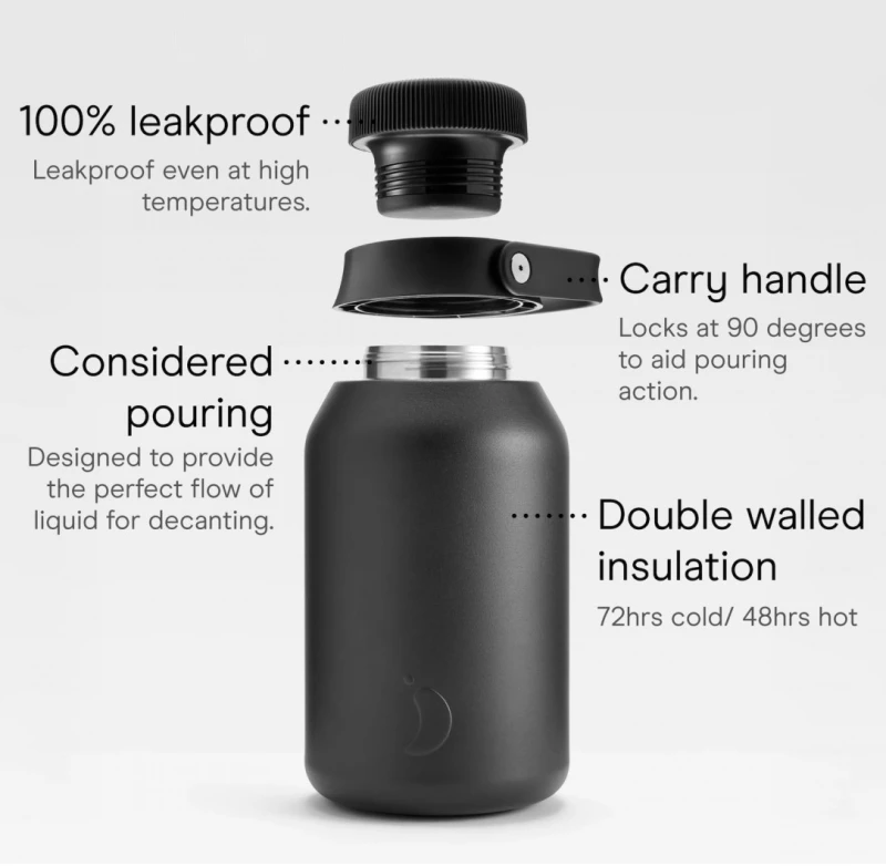 Chillys Θερμός Για Υγρά Big Mouth Abyss Black 4L.