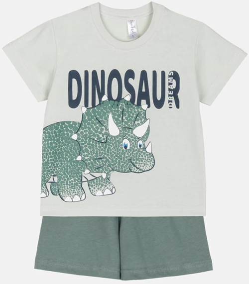 Πυτζάμα αγόρι "Dinosaur" εκρού