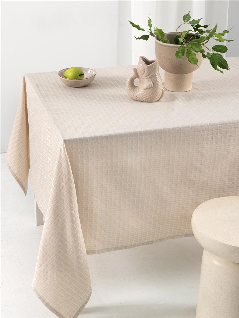 Τραπεζομάντηλο Αδιάβροχο Palamaiki Mily Beige - 175 x 260
