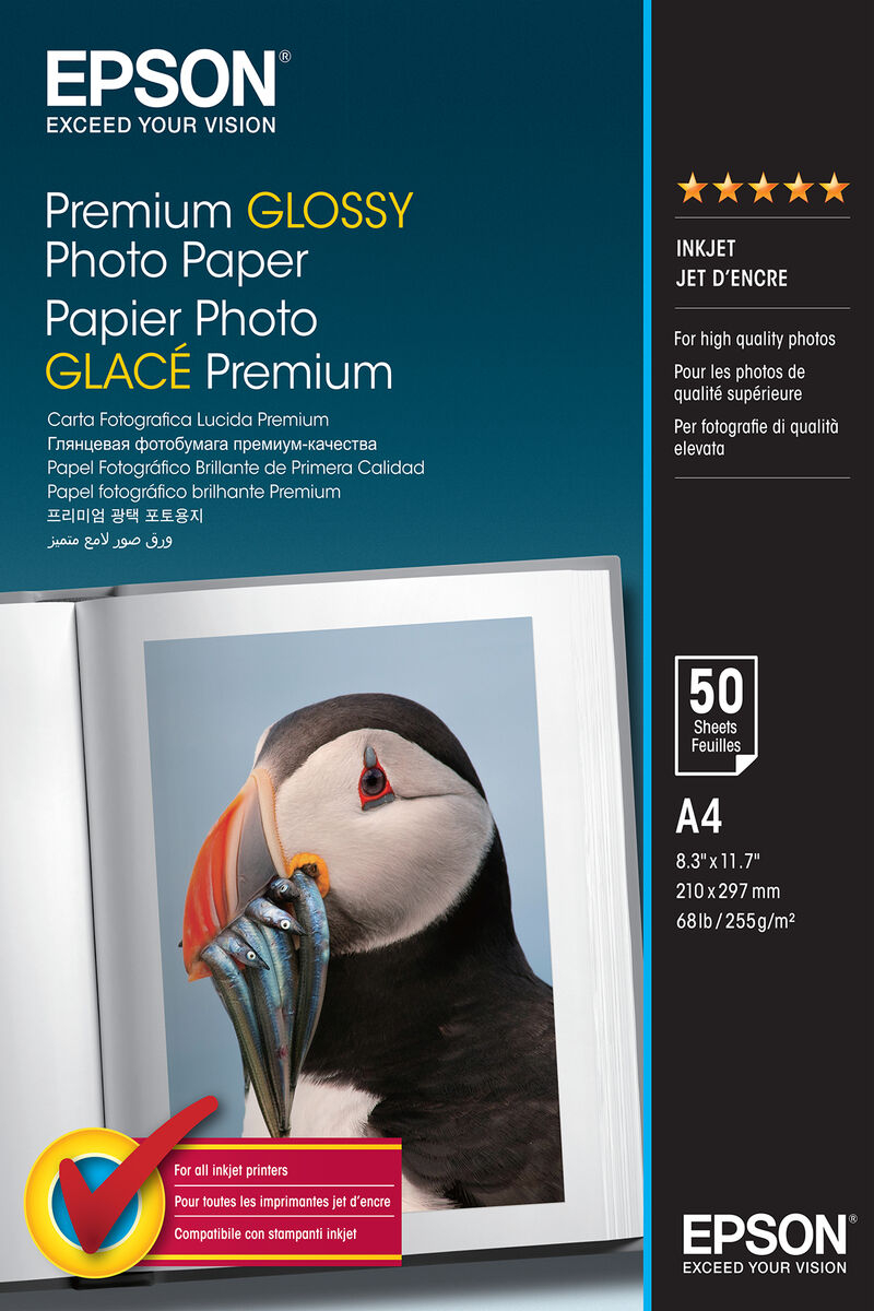 Γυαλιστερό Φωτογραφικό Χαρτί Epson Premium Glossy Photo Paper - A4 - 50 Hojas A4 50 Φύλλα (1 μονάδα)