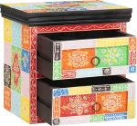 vidaXL Κομοδίνο Πολύχρωμο 40x30x40 εκ. Στερεό Ξύλο Μάνγκο