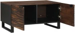vidaXL Τραπέζι Καφέ 80x50x40 cm Μασίφ Ξύλο και Μέταλλο