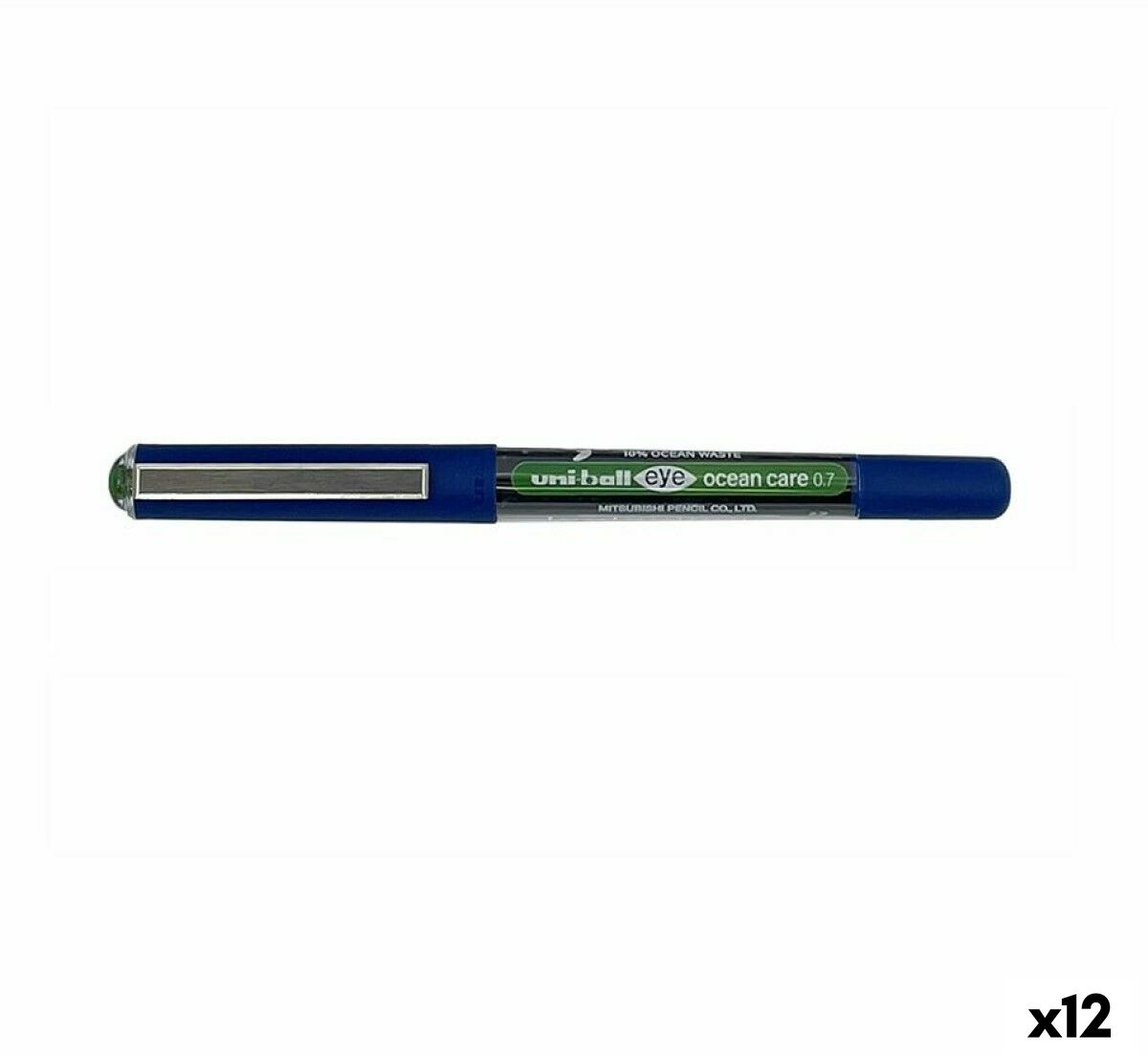 Στυλό υγρού μελανιού Uni-Ball Eye Ocean Care 0,7 mm Πράσινο (12 Μονάδες)