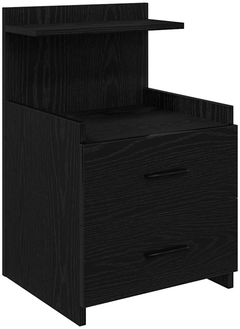 vidaXL Κομοδίνα 2 τεμ. με 2 Συρτάρια Μαύρα 40x36,5x62 εκ.