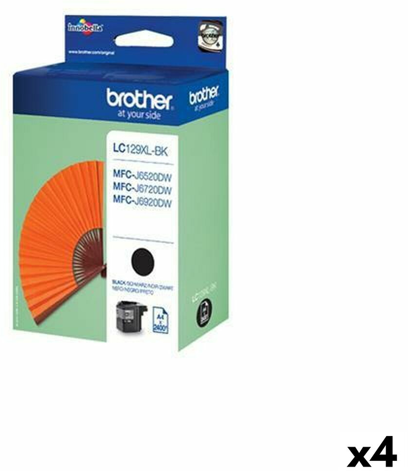 Αυθεντικό Φυσίγγιο μελάνης Brother MFCJ6720DW/MFCJ6920DW/MFC6520DW Μαύρο (4 Μονάδες)