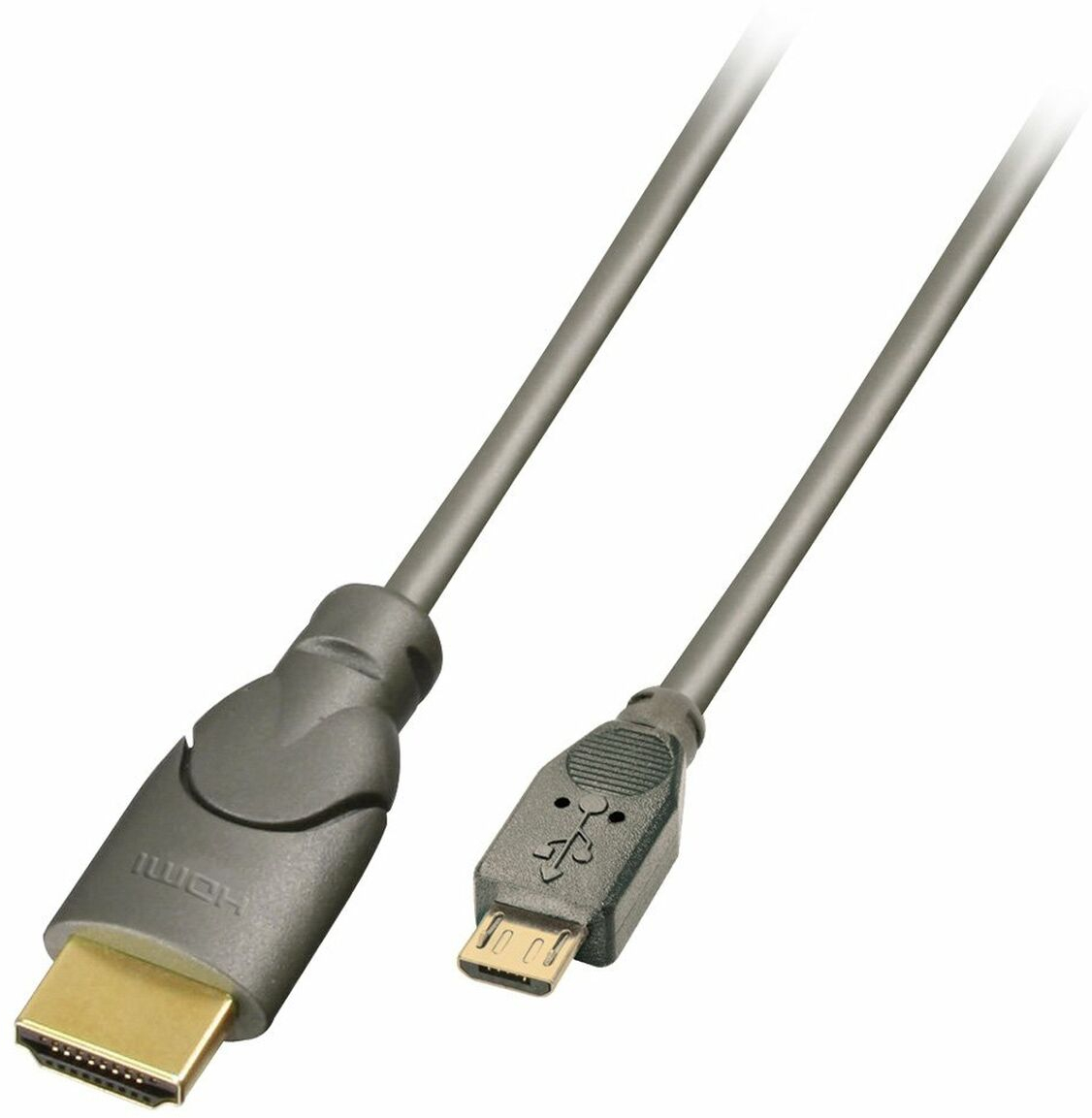 Καλώδιο USB σε micro USB LINDY 41567 Ανθρακί 2 m