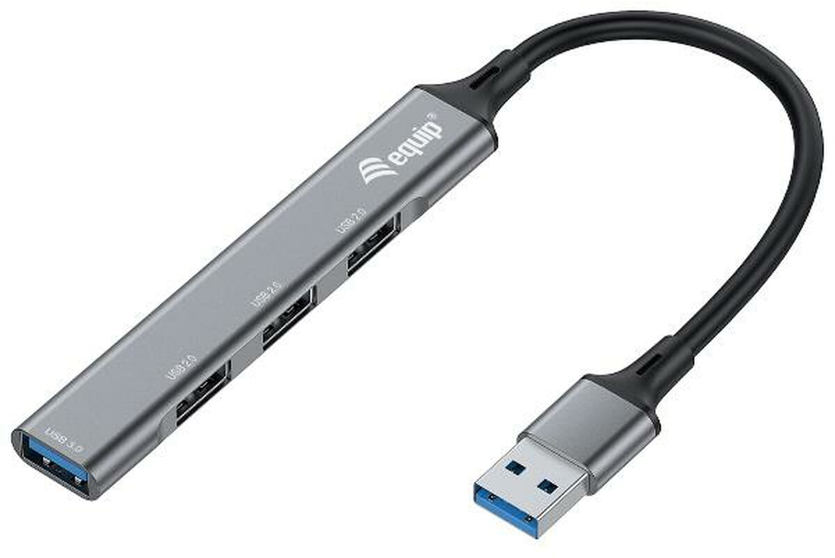 Hub USB 4 Θύρες Equip 12896007101 Αλουμίνιο