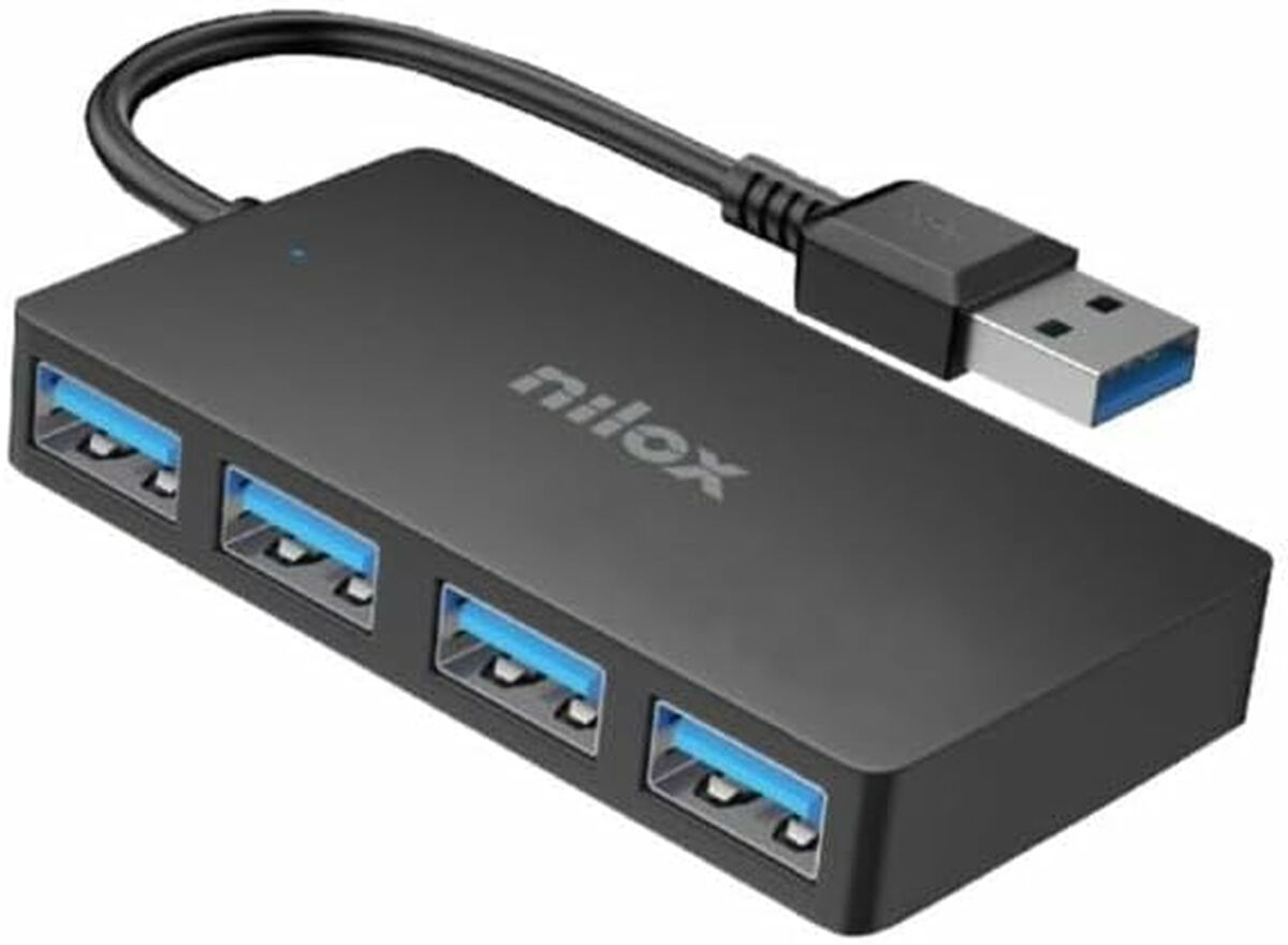 USB Hub Nilox NXHUB403 Μαύρο