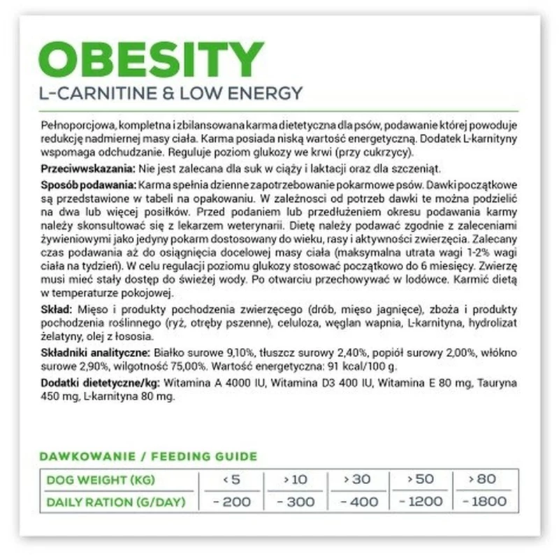 Υγρό φαγητό VETEXPERT Veterinary Diet Obesity Dog 400 g