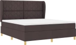 vidaXL Κρεβάτι Box Spring με Ματράκι Καφέ 180x200 εκ. Υφάσμα