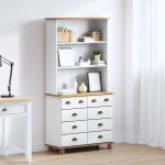 vidaXL Ντουλάπα “ASKIM” Λευκή 91x40x183 εκ Στερεό Ξύλο Πεύκο