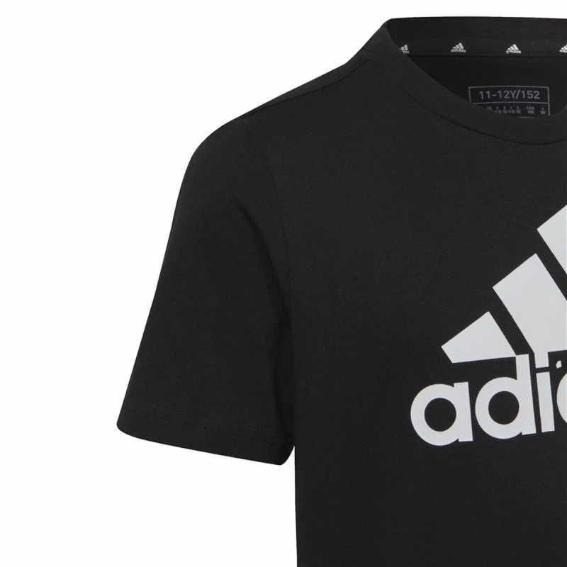 Παιδικό Μπλούζα με Κοντό Μανίκι Adidas Big Logo Μαύρο