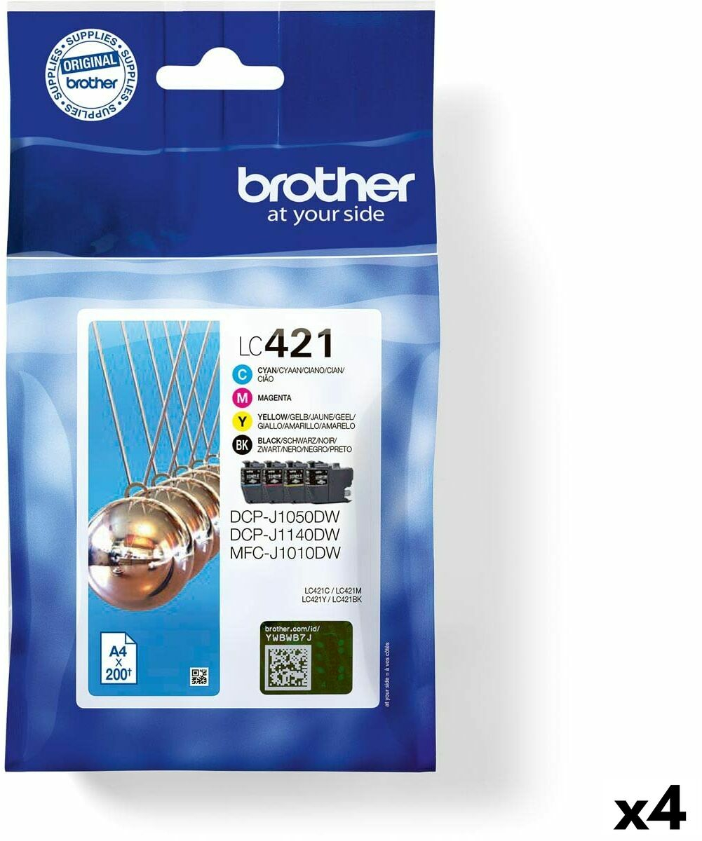 Αυθεντικό Φυσίγγιο μελάνης Brother MFC-J1010DW / DCP-J1050DW Κίτρινο (4 Μονάδες)