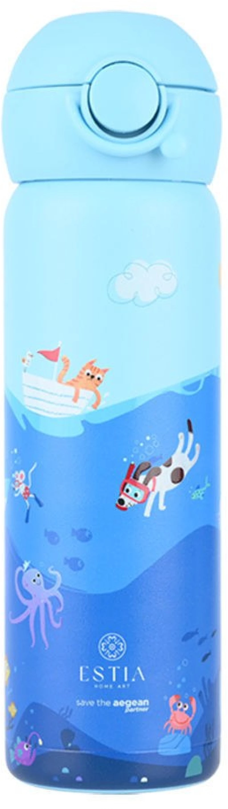 ESTIA ΘΕΡΜΟΣ ΠΑΙΔΙΚΟ WONDER BOTTLE SAVE THE AEGEAN 500ml OCEAN PLAY
