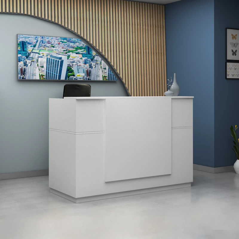 504716 ΓΡΑΦΕΙΟ ΥΠΟΔΟΧΗΣ - RECEPTION GEMINI MEGAPAP ΧΡΩΜΑ ΛΕΥΚΟ 180X70X110ΕΚ.