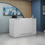 504716 ΓΡΑΦΕΙΟ ΥΠΟΔΟΧΗΣ - RECEPTION GEMINI MEGAPAP ΧΡΩΜΑ ΛΕΥΚΟ 180X70X110ΕΚ.