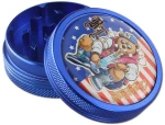 Grinder Τρίφτης 50mm Αλουμίνιο Σχέδιο Cannifornia Blue - 2 Parts