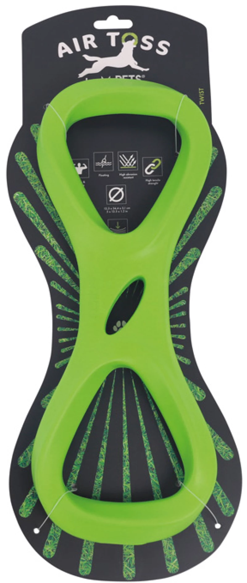 Παιχνίδι Σκύλου M-Pets Air Toss Floating Twist 13,3x34,4x3,1cm Πράσινο