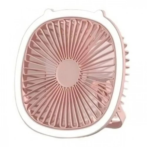 Επιτραπέζιος & Κρεμαστός Μίνι Φορητός Ανεμιστήρας USB με LED Φωτισμό και 3 Ταχύτητες - Arrango - Ροζ