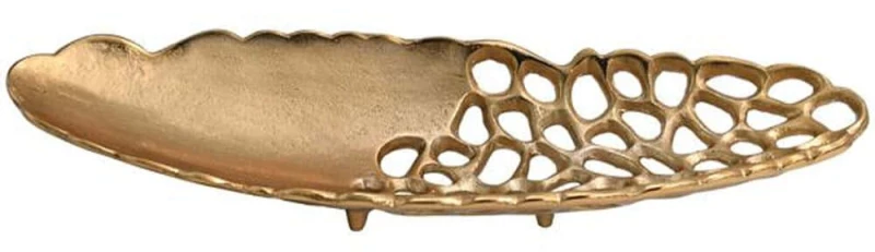 Διακοσμητικός Δίσκος 934-225-047 44x13x6cm Gold Μέταλλο
