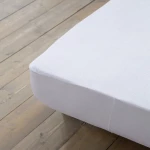 Επίστρωμα Abbraccio Terry White Nima Single 100x230cm Βαμβάκι-Πολυέστερ
