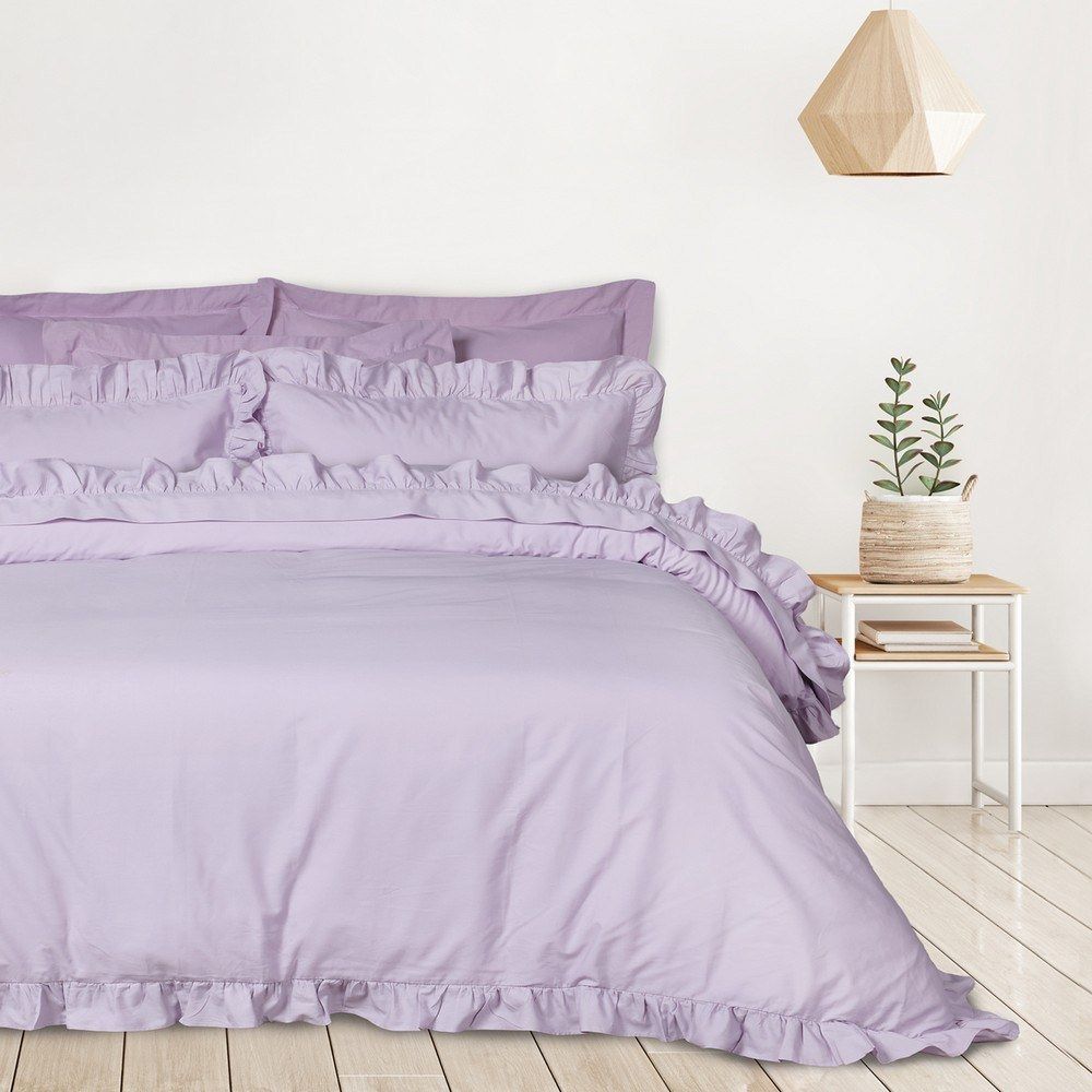 Παπλωματοθήκη Daily 3167 (Σετ 3τμχ) Lilac Das Home Queen Size 220x240cm 100% Βαμβάκι