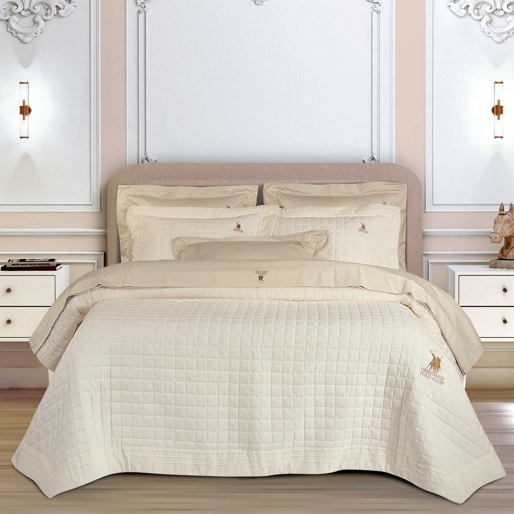Κουβερλί 2355 Ecru Greenwich Polo Club King Size 240x250cm Microfiber