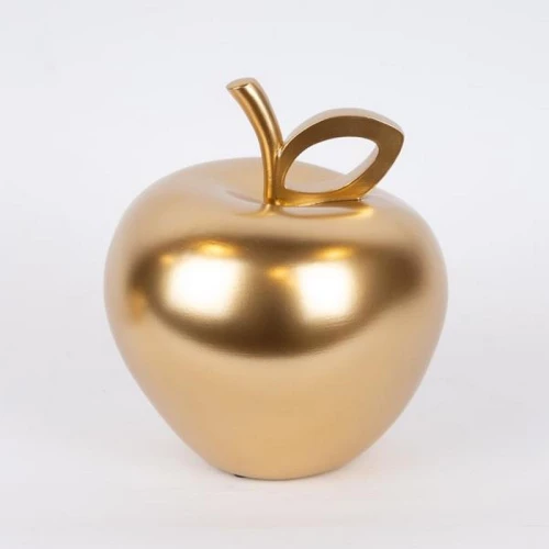 Μήλο Διακοσμητικό 752-28610 18x18x20.5cm Gold Estheti Home Πολυρεσίνη